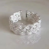 Women Sizeable Minimalist Sterling Silver Couple Ring