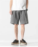 Washed Baggy High-waist Shorts