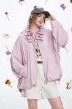 Sweet Ruffles Collar Casual Loose Jacket
