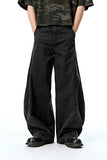 Washed Baggy Mid Waist Jeans