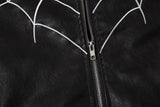 Y2K Spider Web Motorcycle Jacket