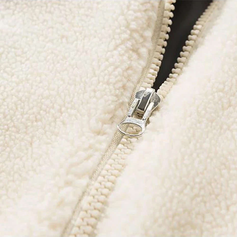 Fluffy Fleece Zip-up Fuzzy Jacket