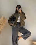 Elevated Vintage Suede Texture Lapel Jacket