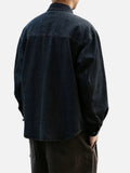 Casual Dark Stripe Long Sleeve Oversized Shirt
