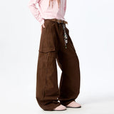 Streetwear Wide Leg Curved Knife Cargo Pants
