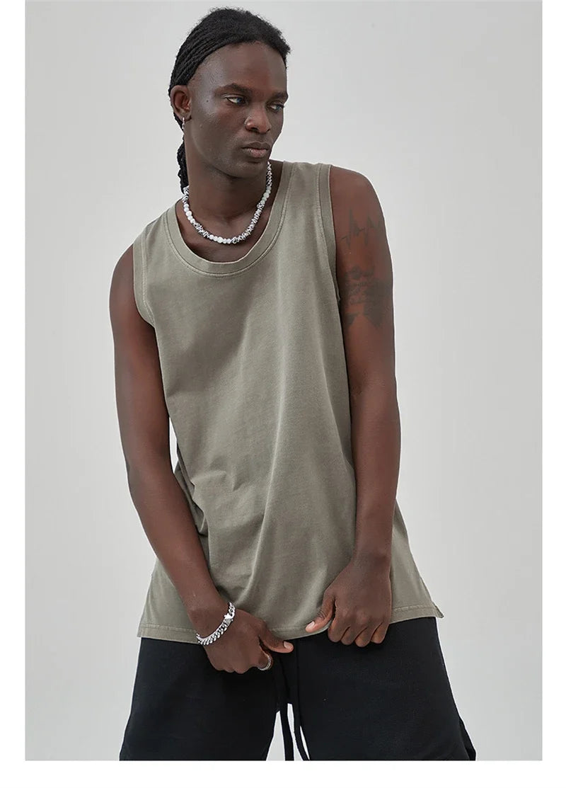 Side Slit Unisex Sleeveless T-shirt