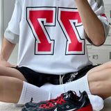 Contrast American Style Sport Jersey T-Shirt