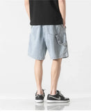 Washed Baggy High-waist Shorts