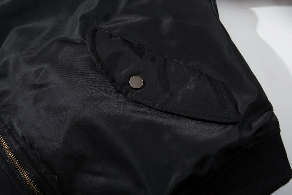 Winter Quilted Hip Hop Baseball Jacket