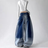 Chic Gradient Korean Style Wide Leg Jeans