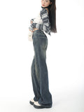 Flare High Waist Vintage Denim Pants