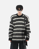 Versatile American Stripe Round Neck Sweater