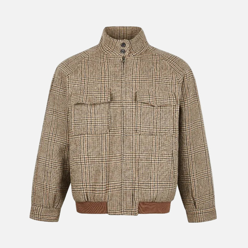 Checkered Brown American High Street Jacket