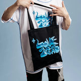 Cool Punk Love Print Shoulder Tote Bag