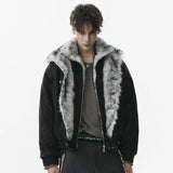 Streetwear Winter Vintage Fur Thicken Parkas Jacket