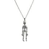 Spooky Skeleton Ghost Pendant Necklace