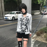 Vintage Grunge Graffiti Print T-Shirt