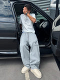 Utility Vibe Striped Trendy Wide Leg Sweatpants