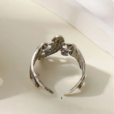 Adjustable Bat Wings Vintage Punk Ring