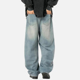 Premium Streetwear Wide Leg Curved Denim Jeans