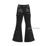 Insulated Cool Slim Fit Black Cargo Jeans