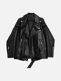 Gothic Stylish Black PU Leather Motorcycle Jacket