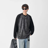 Y2K Cozy Distressed Crew Neck Sweatshirt