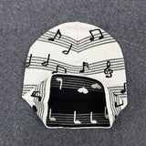 Knitted Music Pattern Beanie