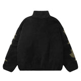 Winter Warm Skeleton Patchwork Fleece Puffer Jacket