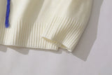 Y2K Big Heart Knitted Round Neck Jumper Sweater