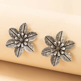 Exaggerated Ethnic Style Stud Earrings