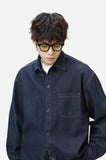 Vintage Washed Japanese Raw Denim Shirt