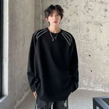 Padded Round Collar Long Sleeve T-Shirt
