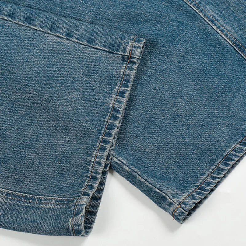 Y2K American Style Distressed Wide Leg Jeans