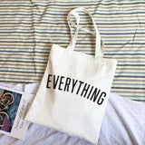 Punk Letter Print Eco Canvas Shopper Tote Bag