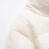 Elevated Comfort Thick Knitted Puffer Jacket
