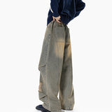 High Quality Vintage Gradient Washed Jeans