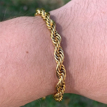 Double Twist Stainless Steel Chain Bracelet