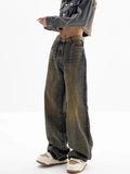 Vintage Casual Staple High Waist Wide Leg Jeans