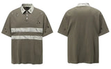 Retro Punk Grunge Patched Ripped Polo Collar T-Shirt