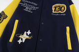 Casual Badge Single Breasted Embroidery Varsity Jacket