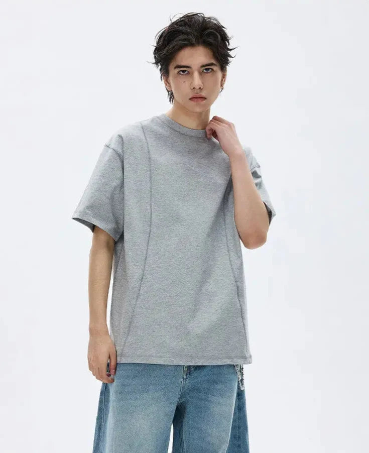 Elevated Solid Color Loose Short Sleeve T-Shirt