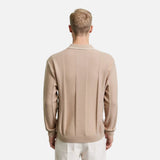Luxury Long Sleeve Stripe Polo T-Shirt