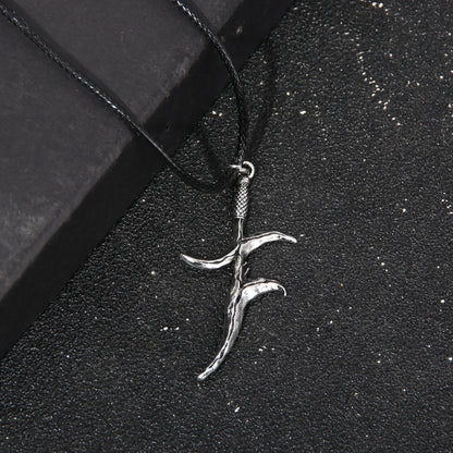 Spectral Steed Black Dagger Necklace