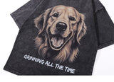 Smiling Golden Retriever Graphic T-shirt