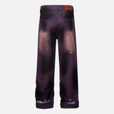 Vintage Streetwear Distressed Tie Dye Denim Jeans