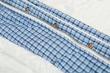 Retro Plaid Patchwork Fake Two Piece Padded Jacket