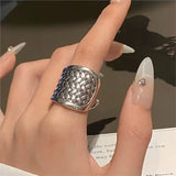 Women Sterling Silver Irregular Geometric Ring