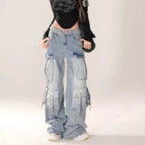 High Street Washed Multi Pocket Jeans