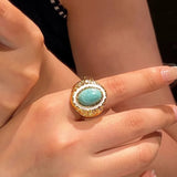 Geometric Vintage Stackable Open Finger Ring